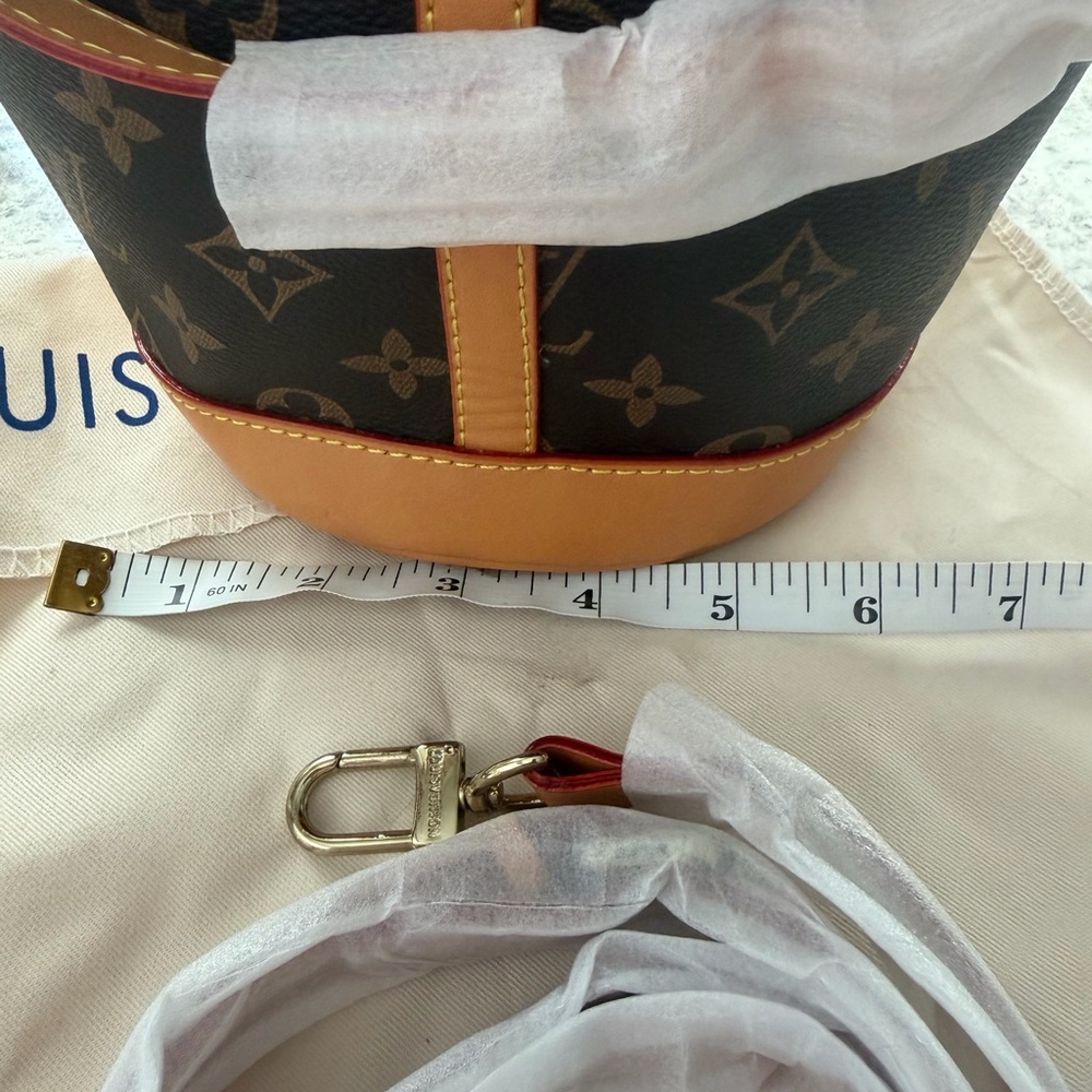 Monogram Bucket Crossbody with Tan Trim - Picture 5 of 7